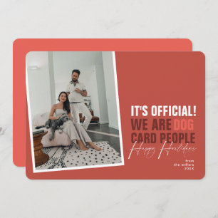 Funny Dog Weihnachtskarte Red Happy Howlidays Feiertagskarte