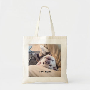 Funny Dog Won't Be Ignored Comical Photo Tote Bag Tragetasche