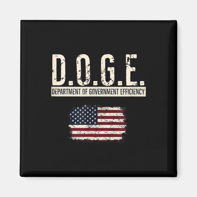 Funny Doge Department of Government Efficiency Magnet (Vorne)