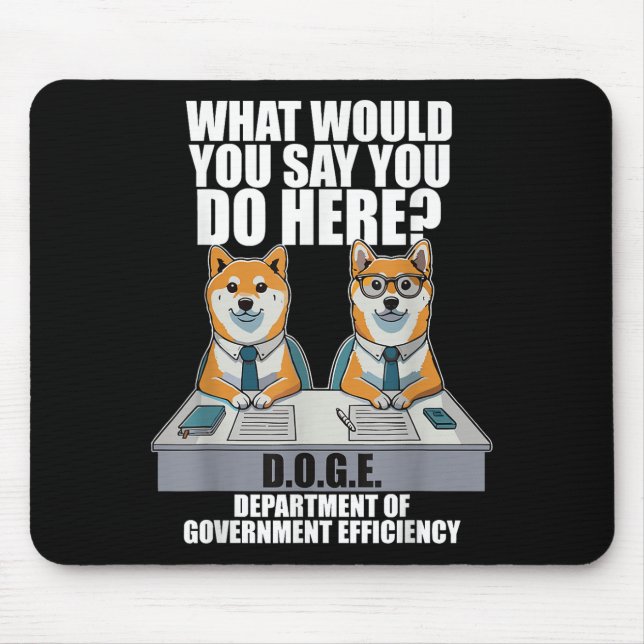Funny Doge Meme d.o.g.e, Ministerium der Regierung Mousepad (Vorne)