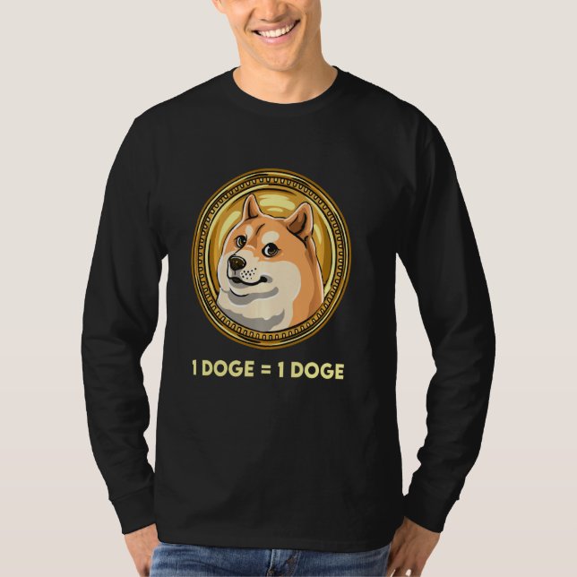 Funny Dogecoin Kryptowährung Meme Coin 1 Dose 1 D T-Shirt (Vorderseite)