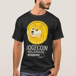 Funny Dogecoin Millionaire HODL Doge Coin Crypto T-Shirt