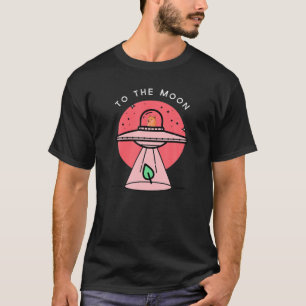 Funny Dogecoin UFO zum Mond HODL Doge Alien Abd T-Shirt