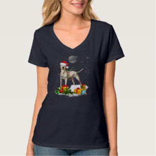 Funny Dogo Argentino Hund Weihnachtslicht Santa Ha T-Shirt