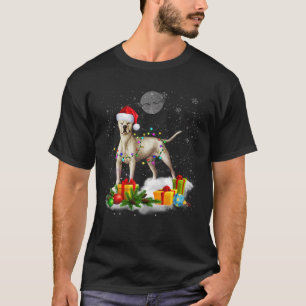 Funny Dogo Argentino Hund Weihnachtslicht Santa Ha T-Shirt