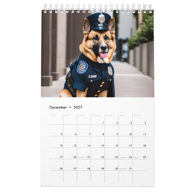 Funny Dogs als Polizei verkleidet Kalender (Dez 2027)