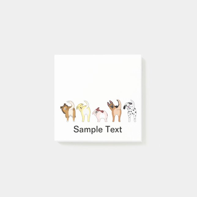 funny dogs design post it post-it klebezettel (Vorderseite)
