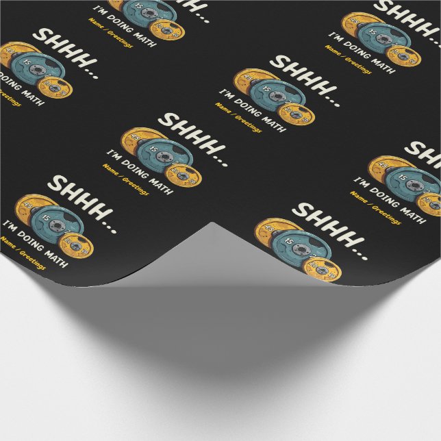 Funny Doing Mathe Weight Lifting Workout Training Geschenkpapier (Ecke)