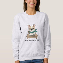 Funny Dok am Schreibtisch mit Stil für Bücher und Sweatshirt