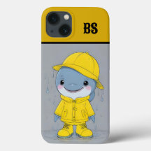 Funny Dolphin in Rain Boots - Beach Spaß
