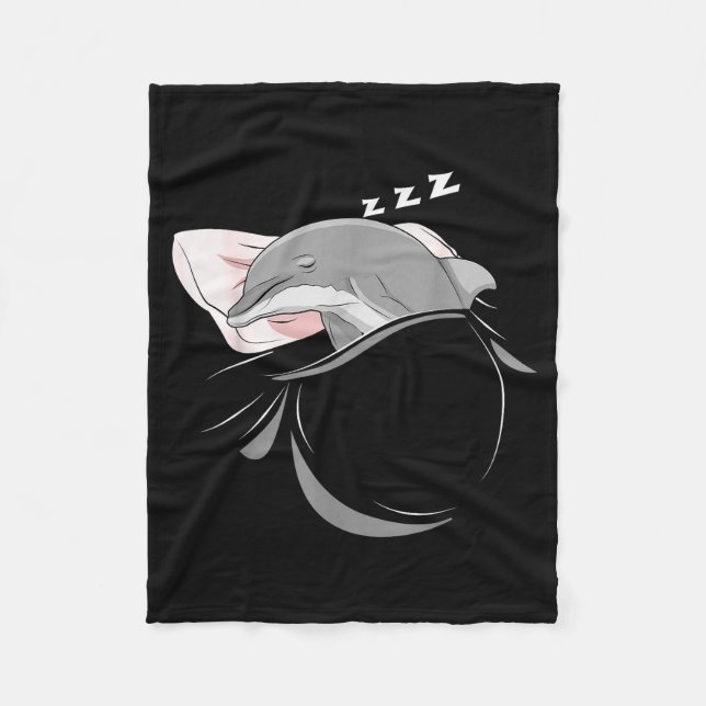 Funny Dolphin Merch For Women, Men &amp; Kids Dolp Fleecedecke (Vorderseite)