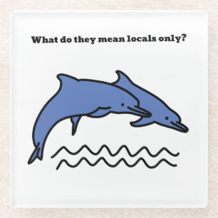 Funny Dolphin Ocean Liebe Waves Untersetzer