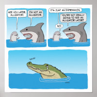 Funny Dolphin, Shark und Sad Alligator