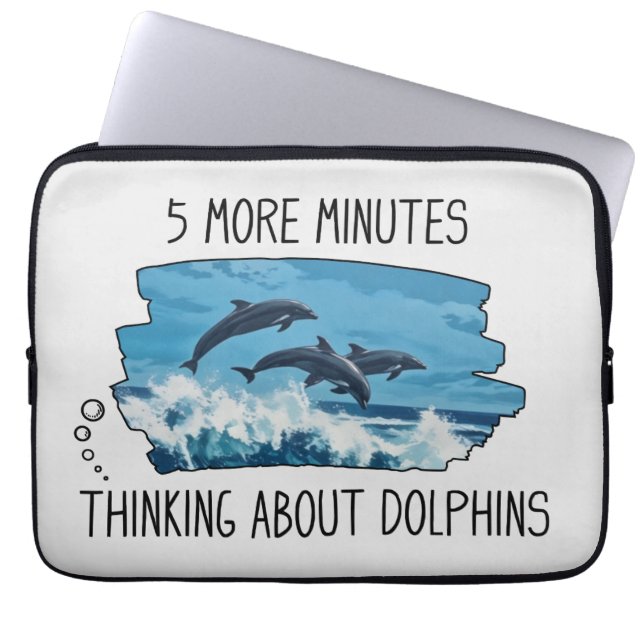Funny Dolphins Laptop Sleeve (Vorderseite)