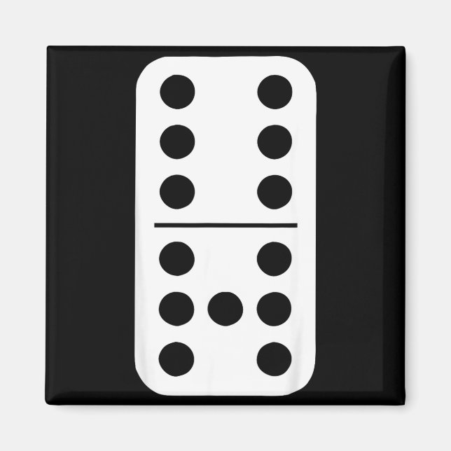 Funny Domino Meme Six Seven Play Strategy Number H Magnet (Vorne)