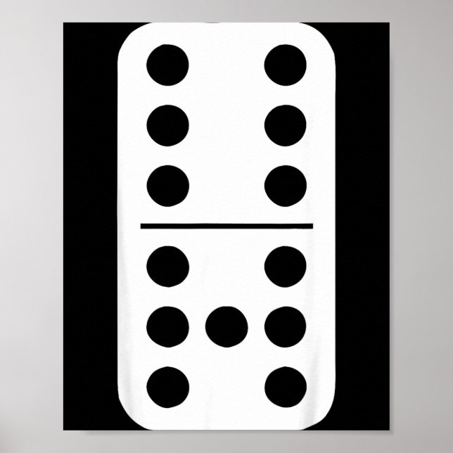 Funny Domino Meme Six Seven Play Strategy Number H Poster (Vorne)
