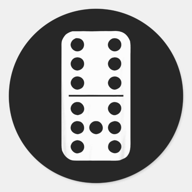 Funny Domino Meme Six Seven Play Strategy Number H Runder Aufkleber (Vorderseite)