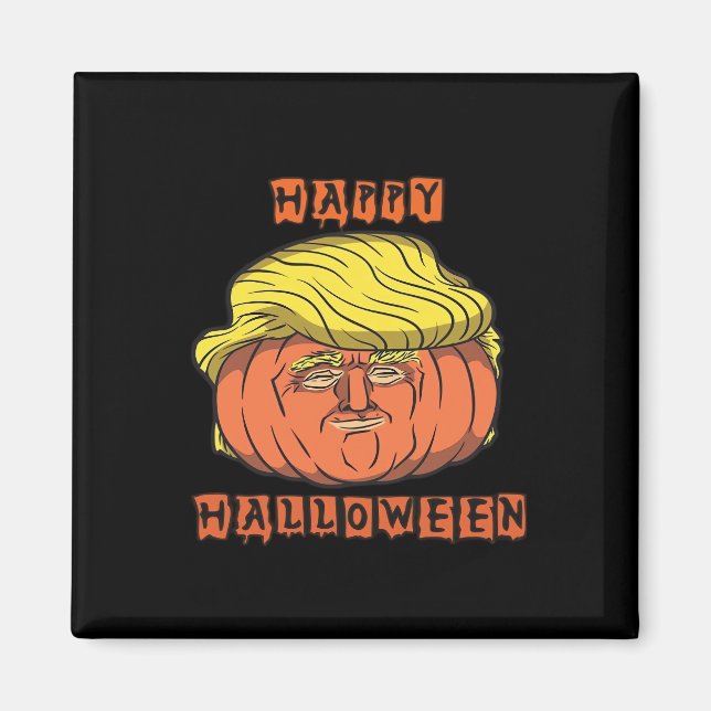 Funny Donald Pumpkin Halloween Magnet (Vorne)