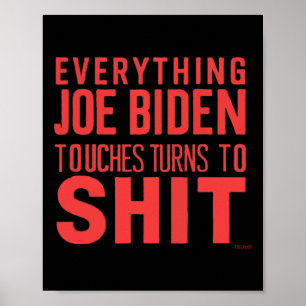 Funny Donald Trump 2024 Alles Joe Biden Touch Poster