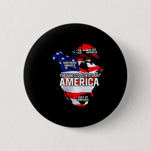 Funny Donald Trump American Flag Kanada Grönland Button