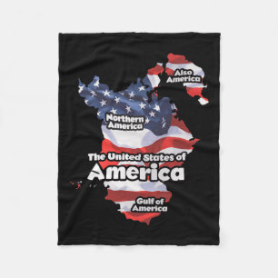 Funny Donald Trump American Flag Kanada Grönland Fleecedecke
