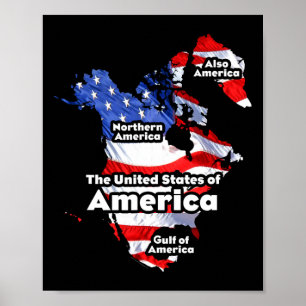 Funny Donald Trump American Flag Kanada Grönland Poster
