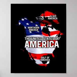 Funny Donald Trump American Flag Kanada Grönland Poster