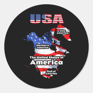 Funny Donald Trump American Flag Kanada Grönland Runder Aufkleber