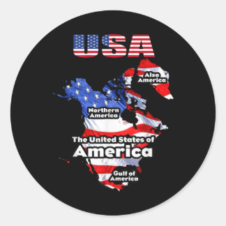Funny Donald Trump American Flag Kanada Grönland Runder Aufkleber