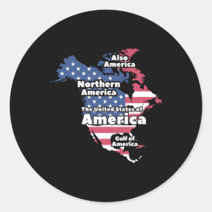 Funny Donald Trump American Flag Kanada Grönland Runder Aufkleber