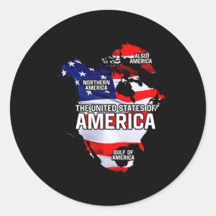 Funny Donald Trump American Flag Kanada Grönland Runder Aufkleber