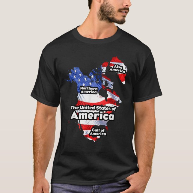 Funny Donald Trump American Flag Kanada Grönland T-Shirt (Vorderseite)