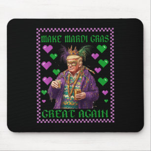 Funny Donald Trump Beads Mardi Gras Festival Fleur Mousepad