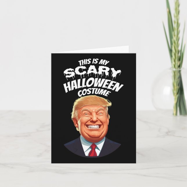 Funny Donald Trump Beängstigend Halloween Gag Präs Karte (Vorderseite)