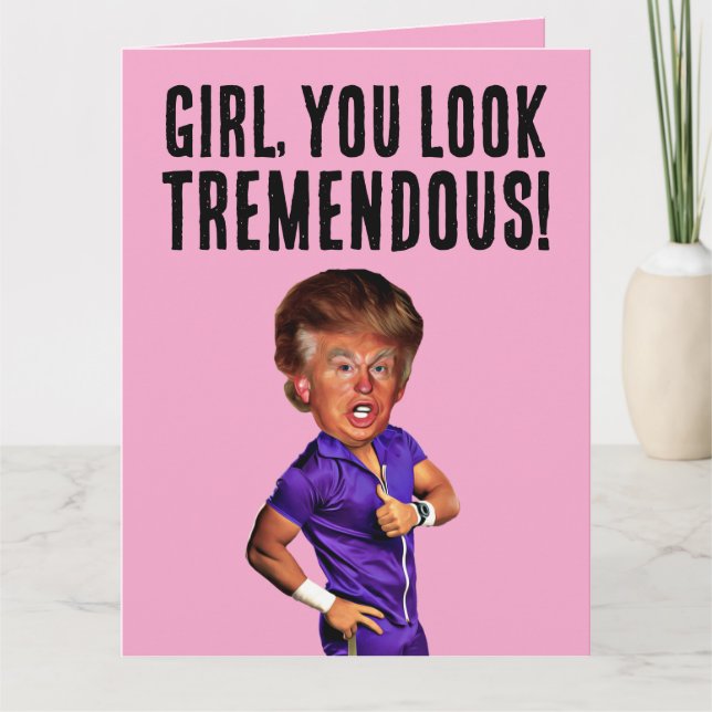 FUNNY DONALD TRUMP BIRTHDAY CARD FÜR SIE KARTE (Vorderseite)
