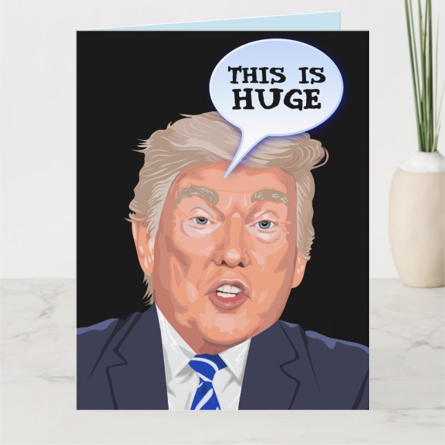 Funny Donald Trump Birthday greeting card  Dankeskarte (Vorderseite)
