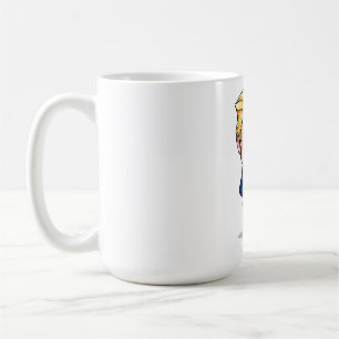 Funny Donald Trump Cartoon with Giant Burger Kaffeetasse