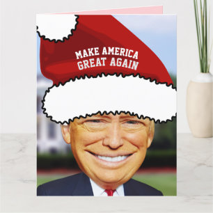 FUNNY DONALD TRUMP CHRISTMAS CARDS - TREMENDOUS! DANKESKARTE