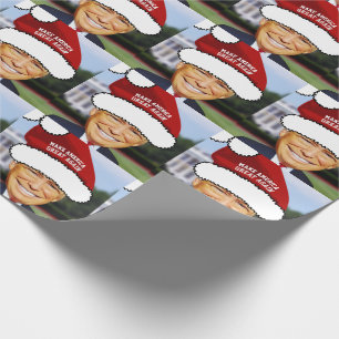 FUNNY DONALD TRUMP CHRISTMAS WRAPPING PAPIER GESCHENKPAPIER