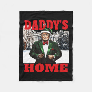 Funny Donald Trump Daddy's Zuhause White House Chr Fleecedecke