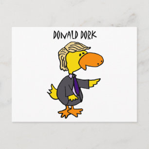 Funny Donald Trump Depp Politischer Cartoon Postkarte