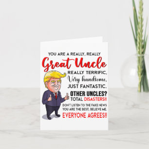 Funny Donald Trump, ein wirklich großer Onkel, Unc Karte