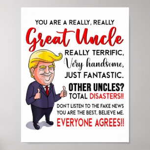 Funny Donald Trump, ein wirklich großer Onkel, Unc Poster