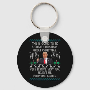 Funny Donald Trump frohe Weihnachten Weihnachten W Schlüsselanhänger