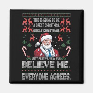 Funny Donald Trump frohe Weihnachten Xmas Pajamas Magnet