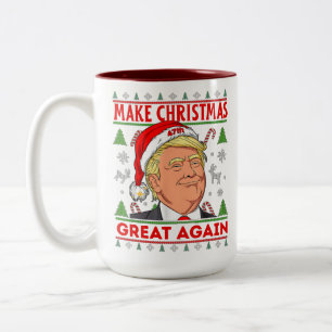 Funny Donald Trump frohe Weihnachtsgeschenke Zweifarbige Tasse