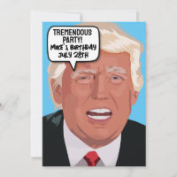 FUNNY DONALD TRUMP GEBURTSTAG PARTY EINLAGEN