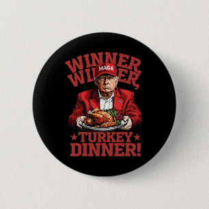 Funny Donald Trump Gewinner Gewinner Türkei Abende Button