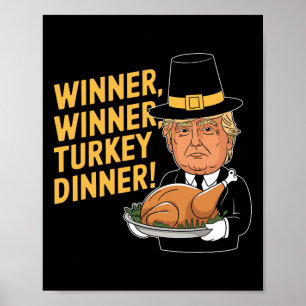 Funny Donald Trump Gewinner Gewinner Türkei Abende Poster