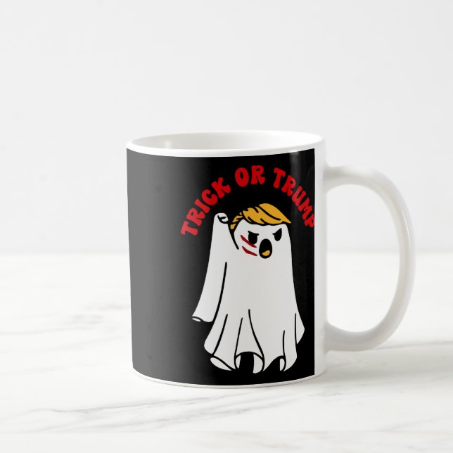 Funny Donald Trump Ghost Fight Trick oder Trump Kaffeetasse (Rechts)